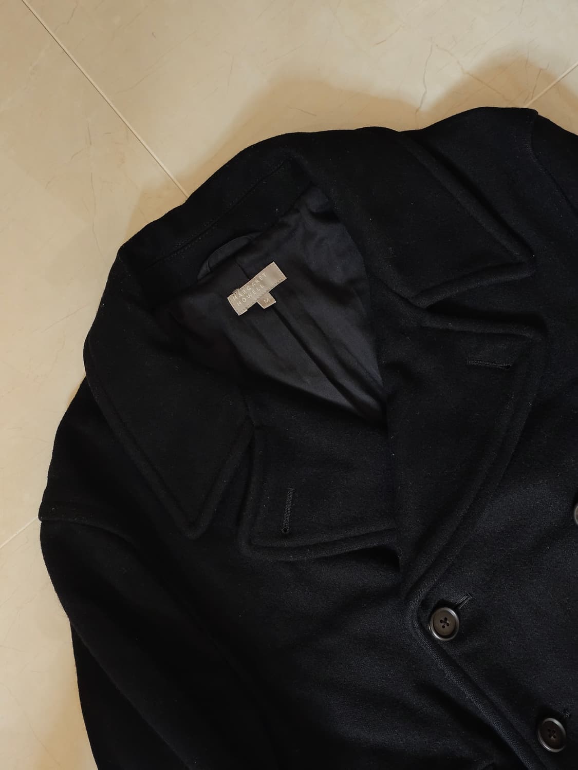 Black wool peacoat Margaret Howell 상품이미지2