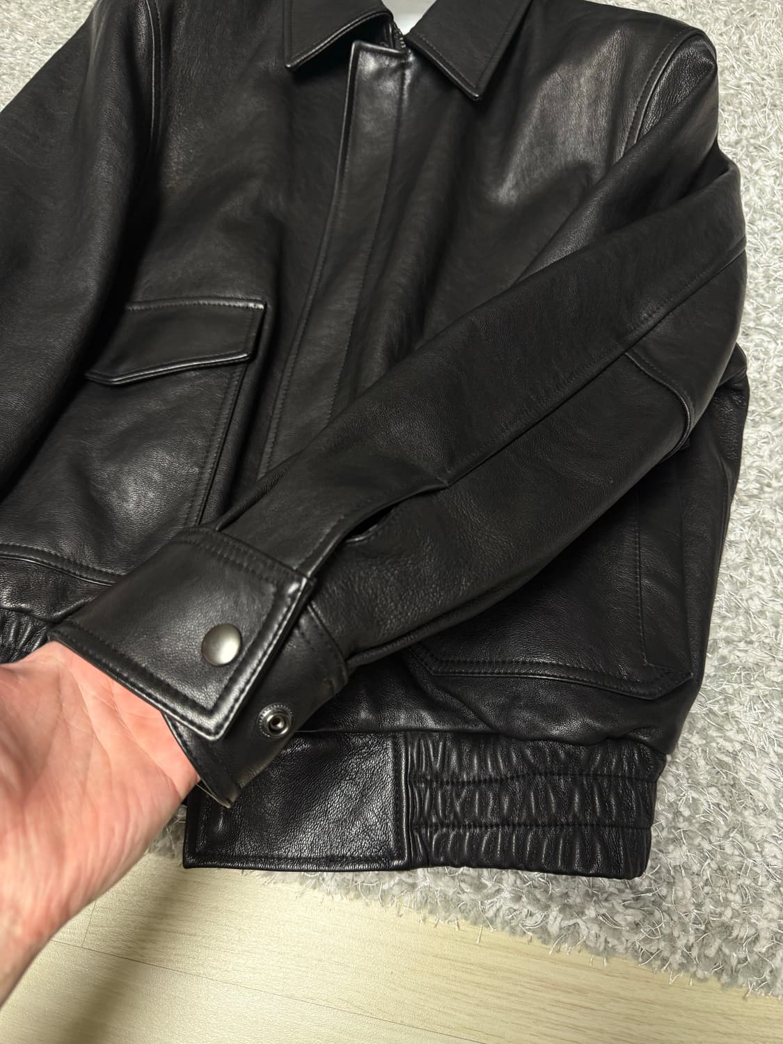 쿠어 베지터블 레더 A-2 자켓 상품이미지3