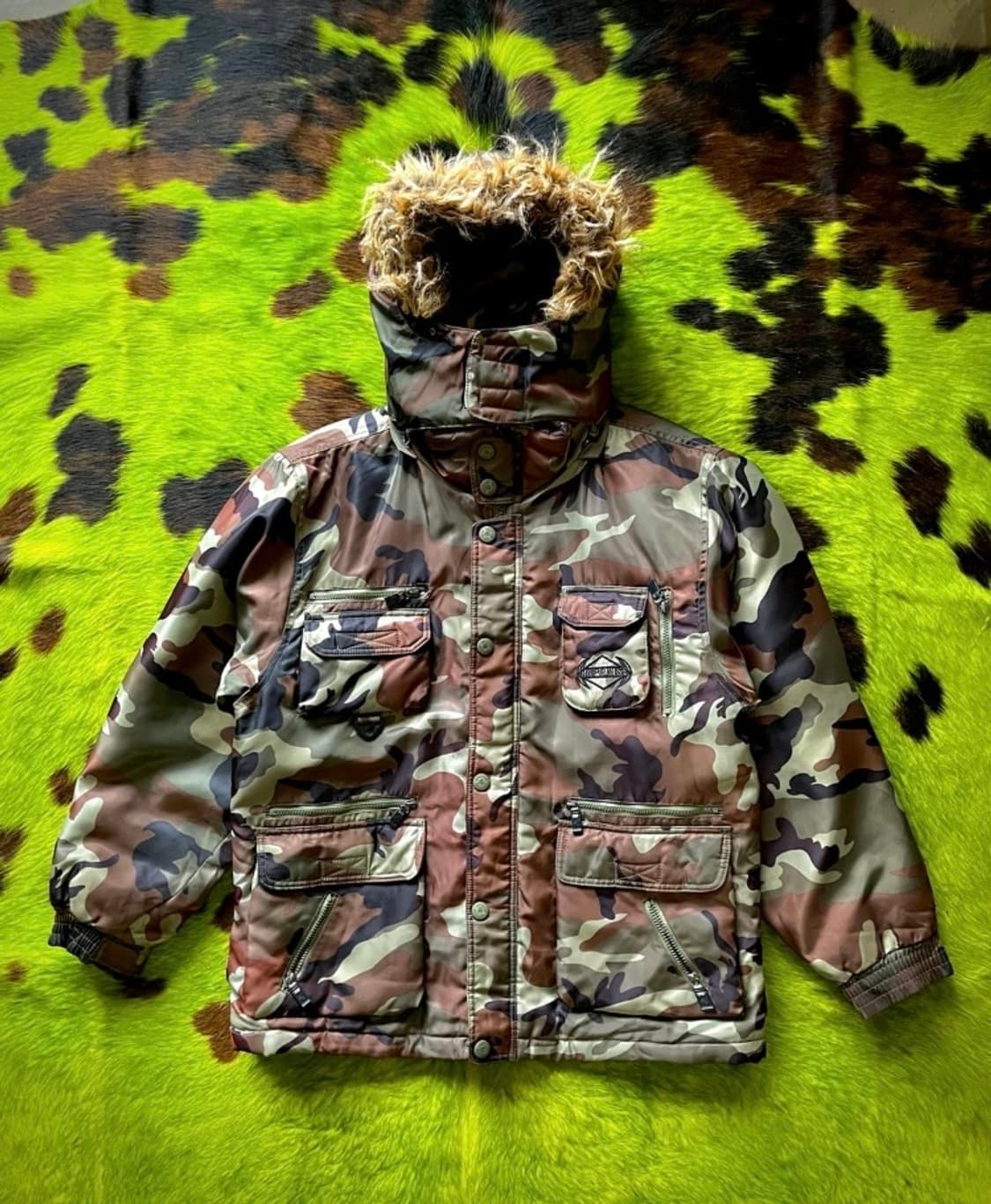 밀리터리 카모 야상 파카 상품이미지1