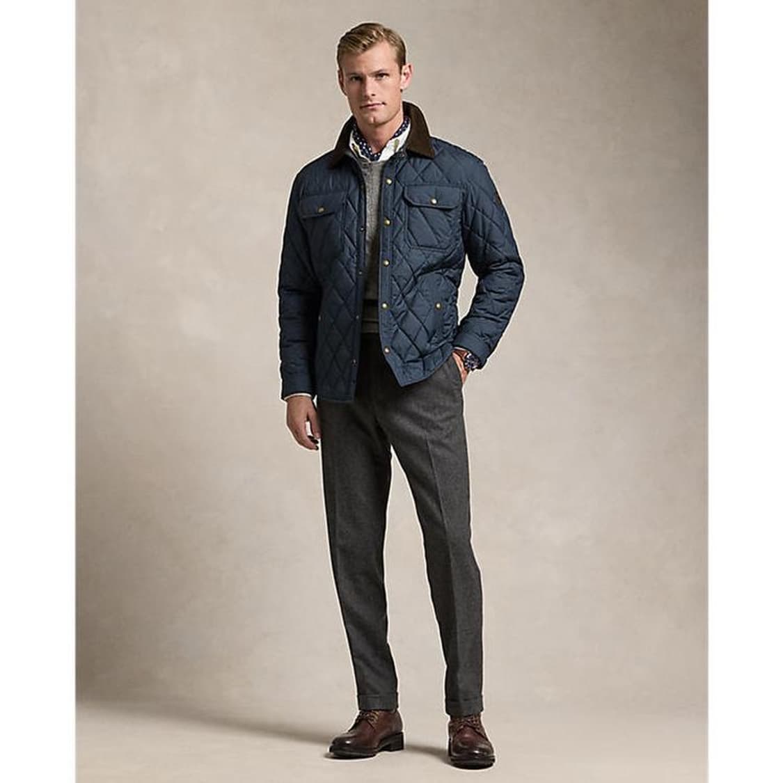 [L] 폴로 발수 퀼트 자켓 칼리지 네이비 상품이미지7