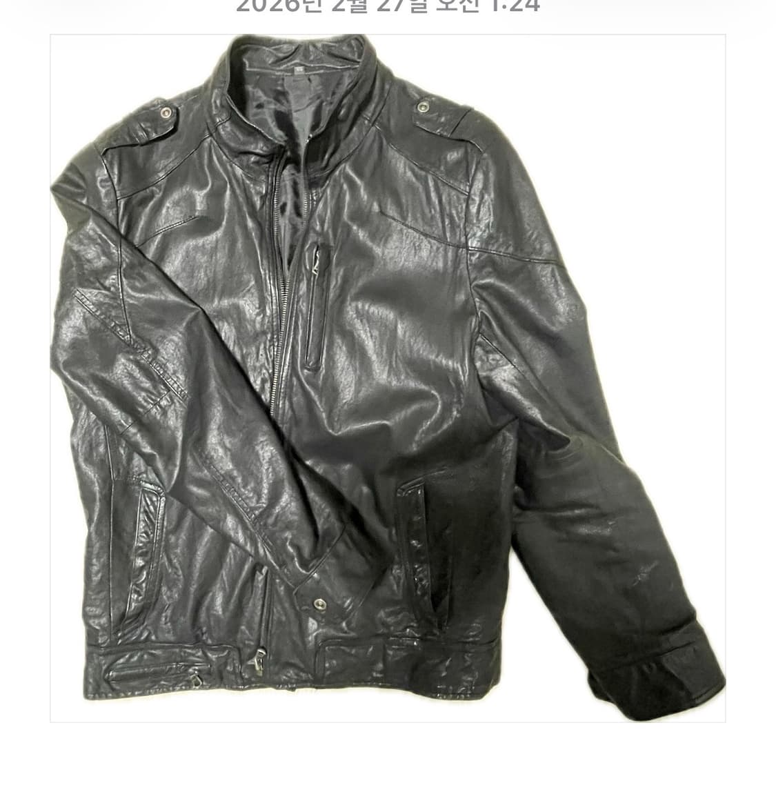 웨스턴 무드 램스킨 레더자켓 상품이미지1