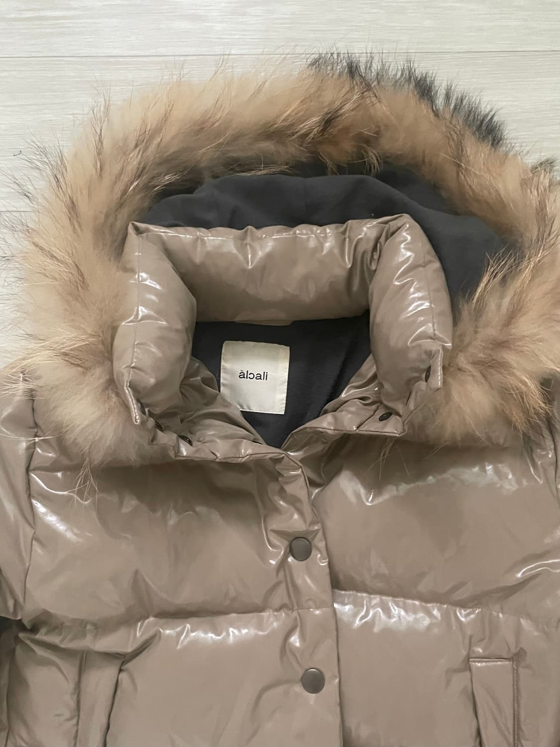 일본 빈티지 라쿤털 다운 글로시 크롭패딩 상품이미지4
