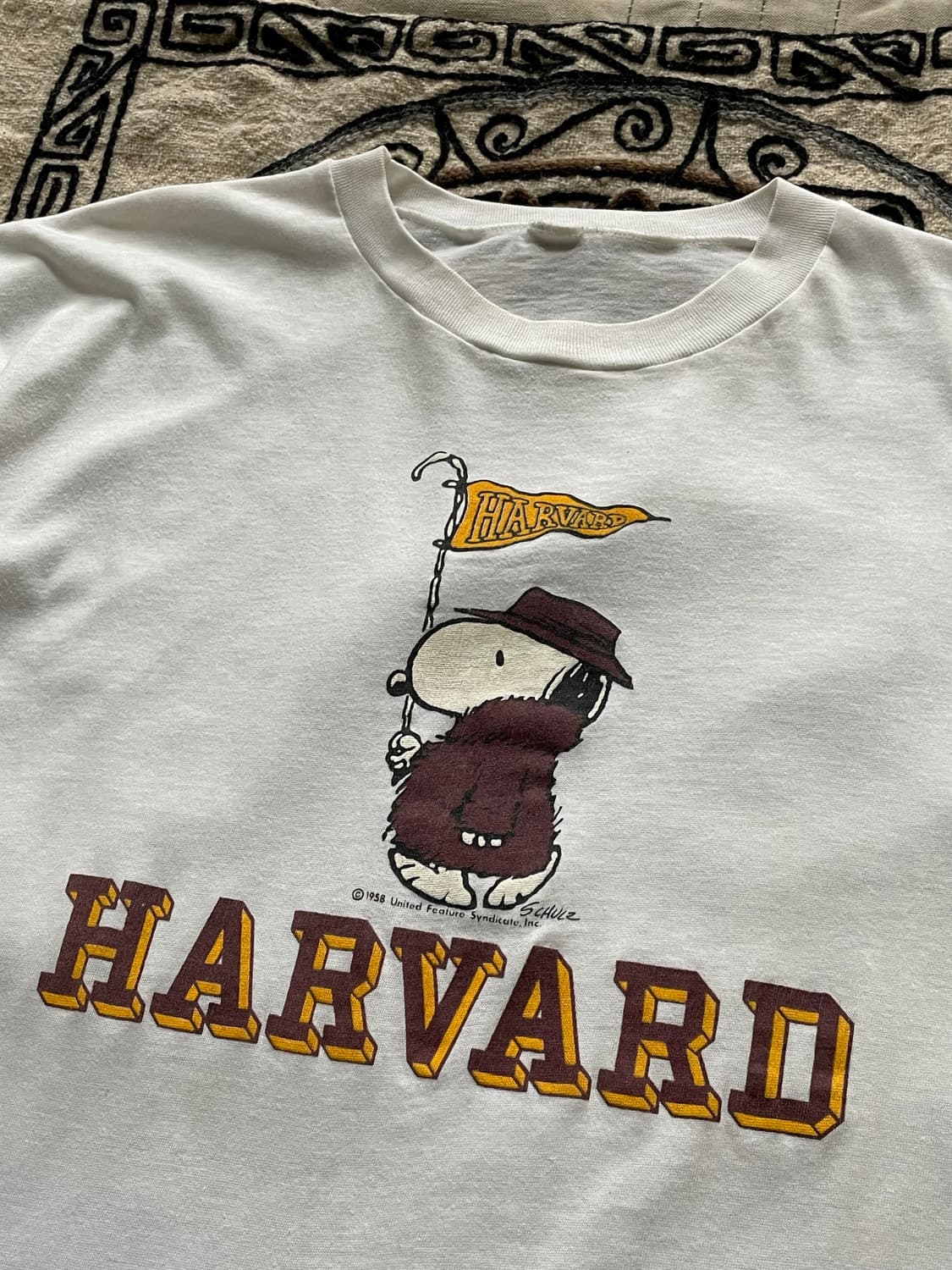 70s Artex 'HARVARD × SNOOPY' T-shirt  상품이미지2