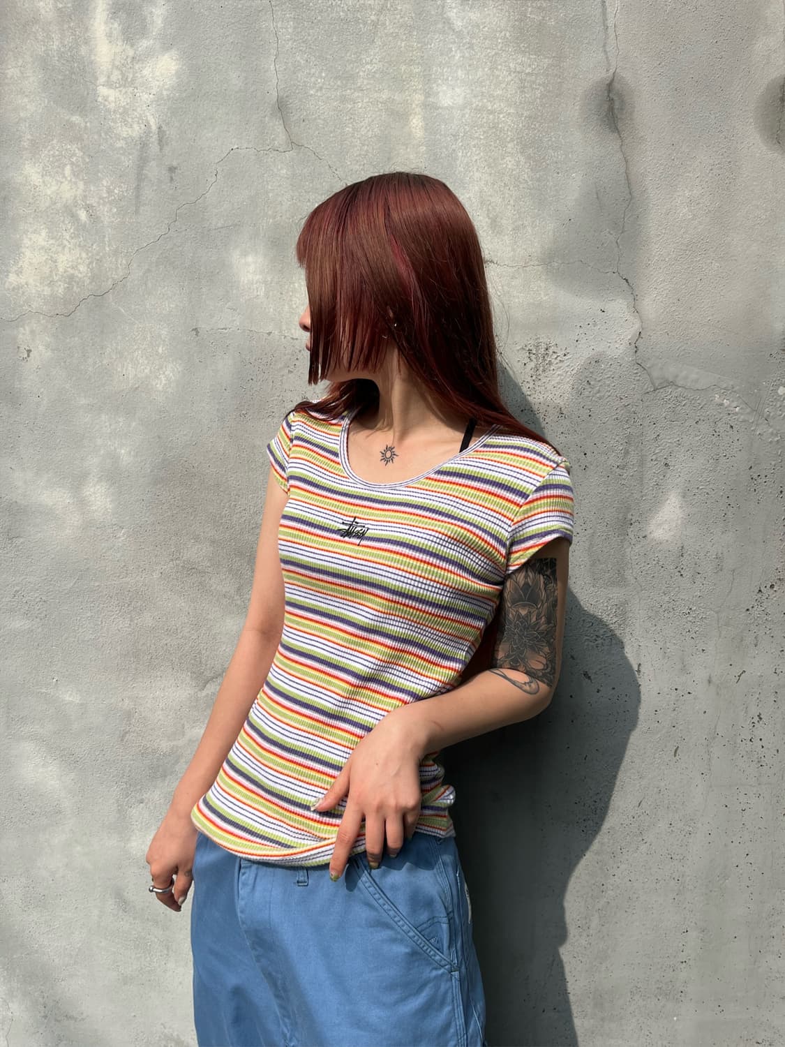 스투시 스트라이프 반팔탑 상품이미지4