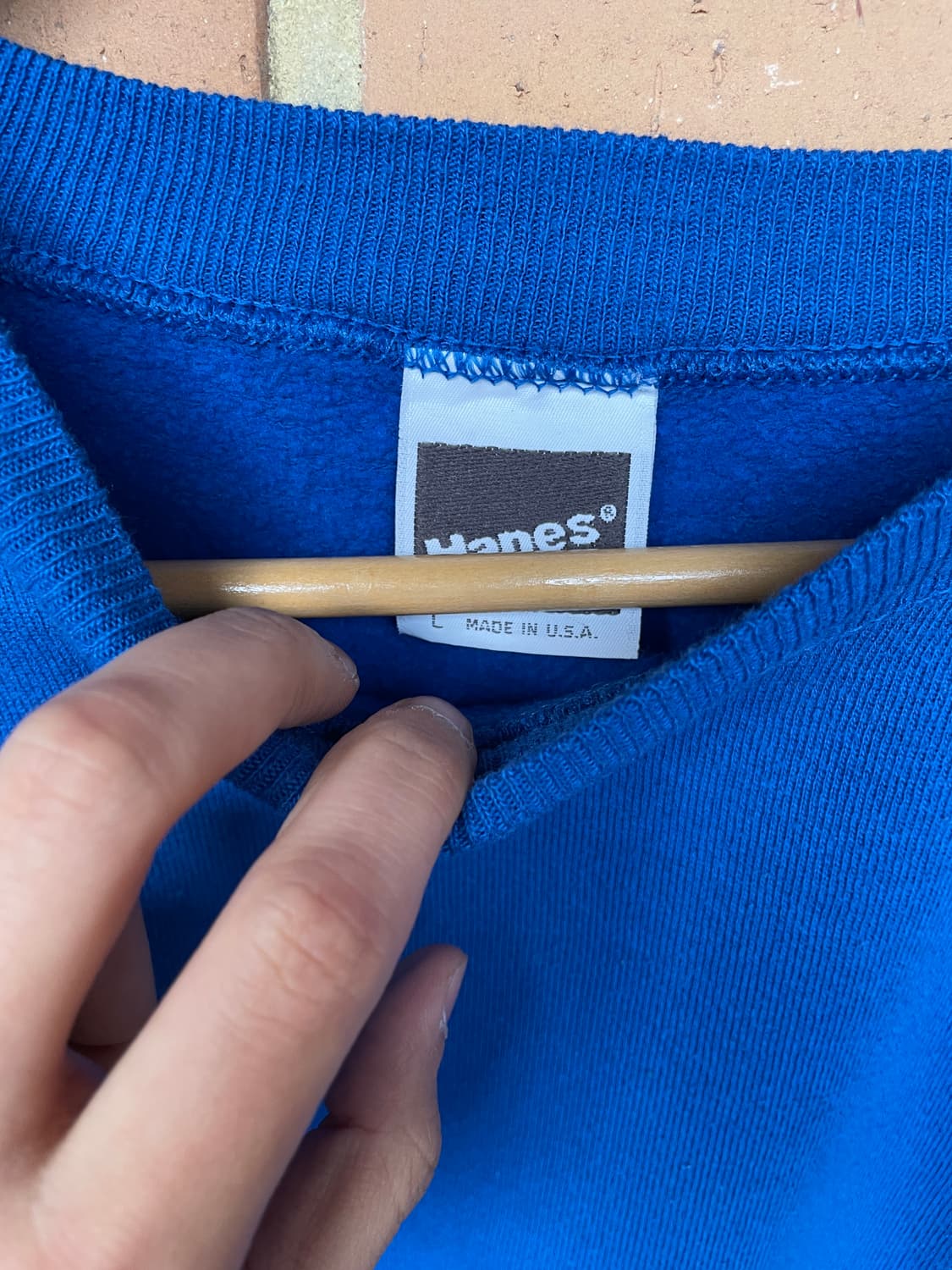 [L] 90s Hanes USA 헤인즈 블랭크 스웻셔츠 크루넥 상품이미지2