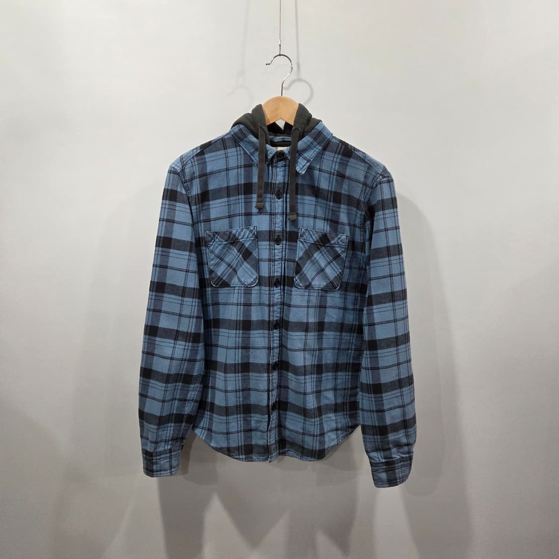 데님앤서플라이 후디드 플란넬 체크셔츠 S 상품이미지1