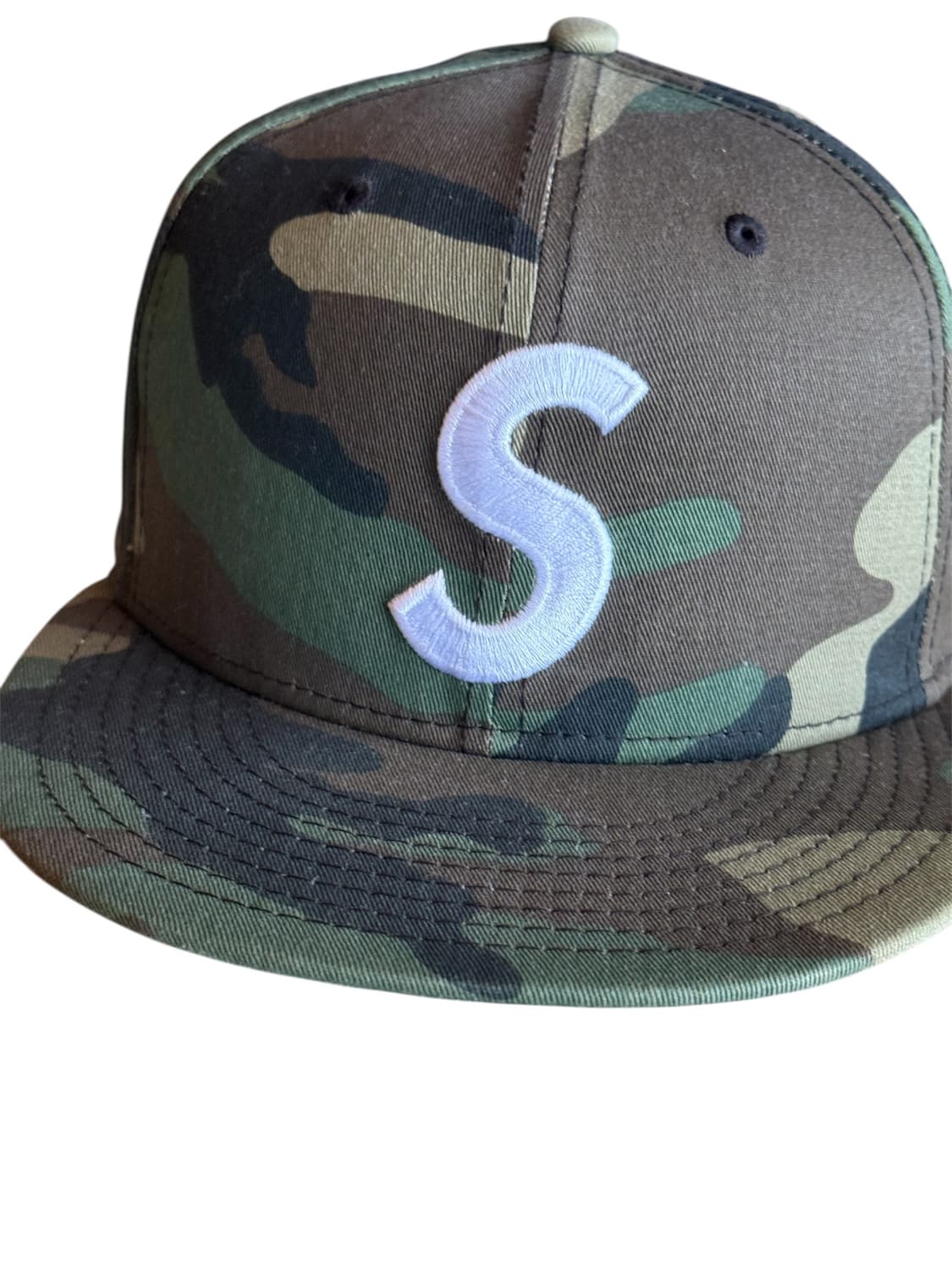 슈프림 x 뉴에라 스크류 볼 S 로고 우드랜드 카모 - 24FW 상품이미지2