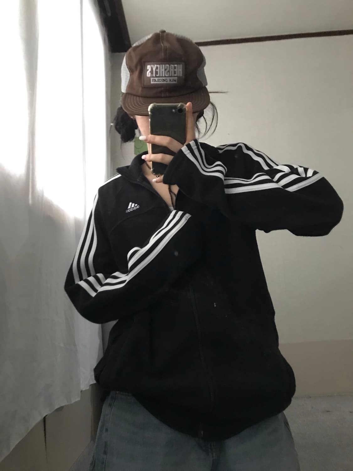 아디다스 검흰 후리스 집업 상품이미지7