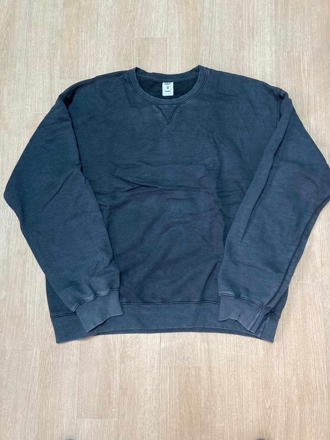 [2] 블라인드파일즈 블랭크 스웻셔츠 맨투맨 / 블랙 상품이미지1