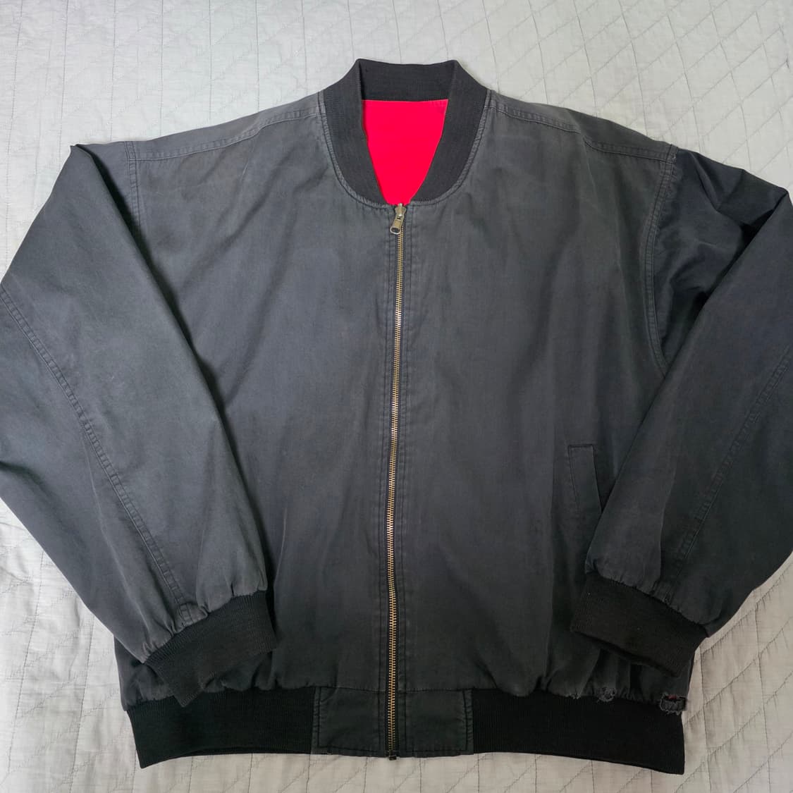 [XL] 90s 빈티지 말보로 리버시블 봄버 자켓 블랙/레드 쿨컨디션 상품이미지5