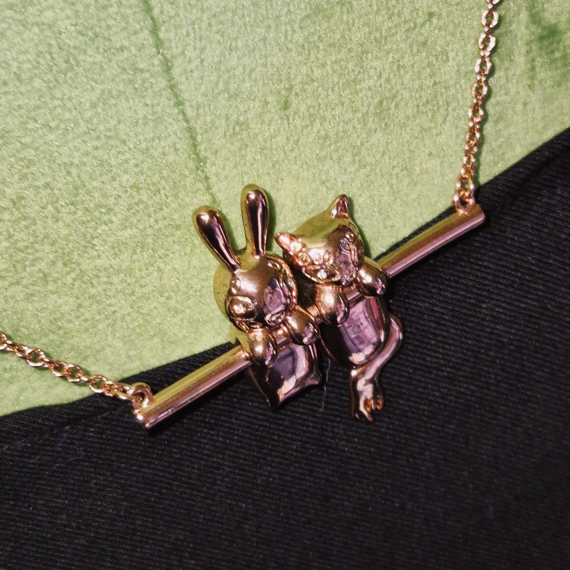 09s 마크제이콥스 로즈 골드 토끼&고양이 목걸이 상품이미지8