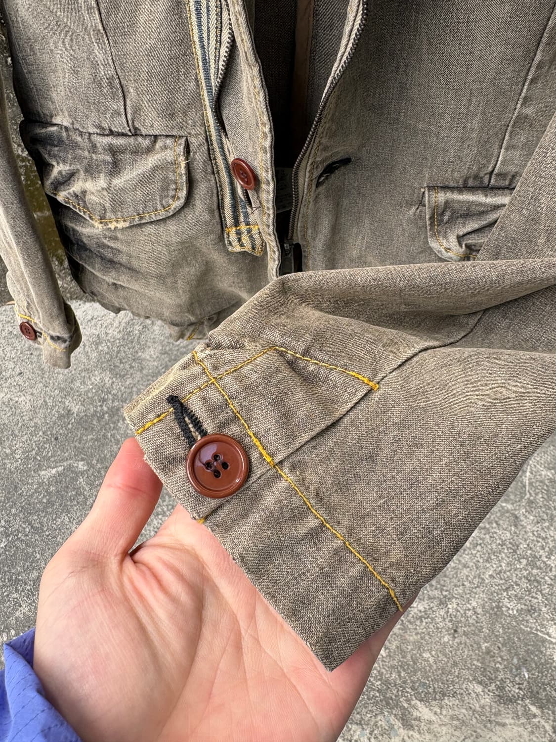 PTTP 워싱 데님 자켓 y2k 아카이브 디자이너 펑크 상품이미지6