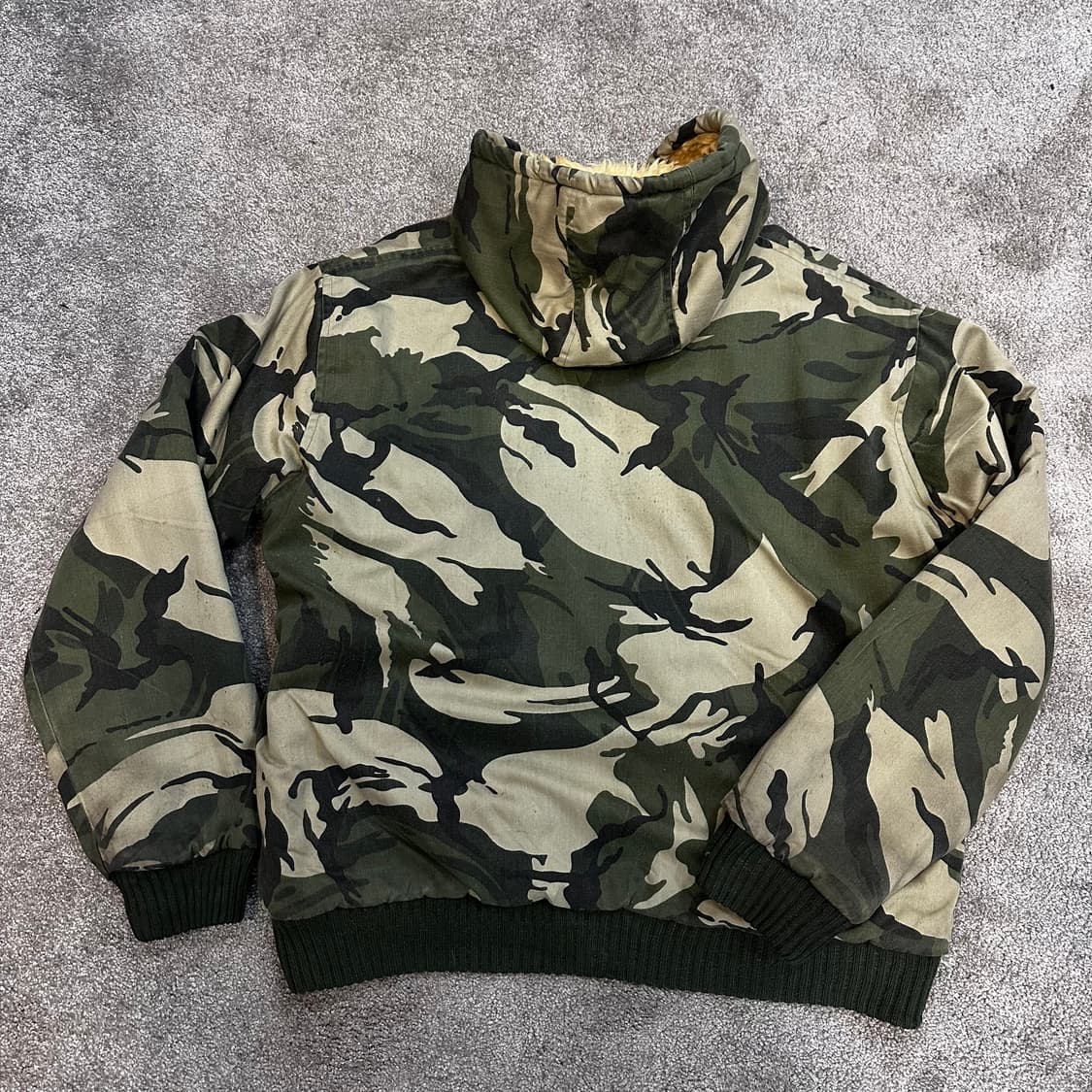 빈티지 푸마 카모플라주 쉐르파 후드집업L 상품이미지7