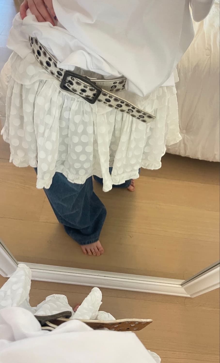 데어드 raw edge coin dote tutu skirt 상품이미지2