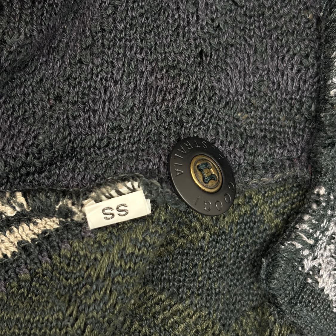 쿠지 패턴 니트 가디건 상품이미지6