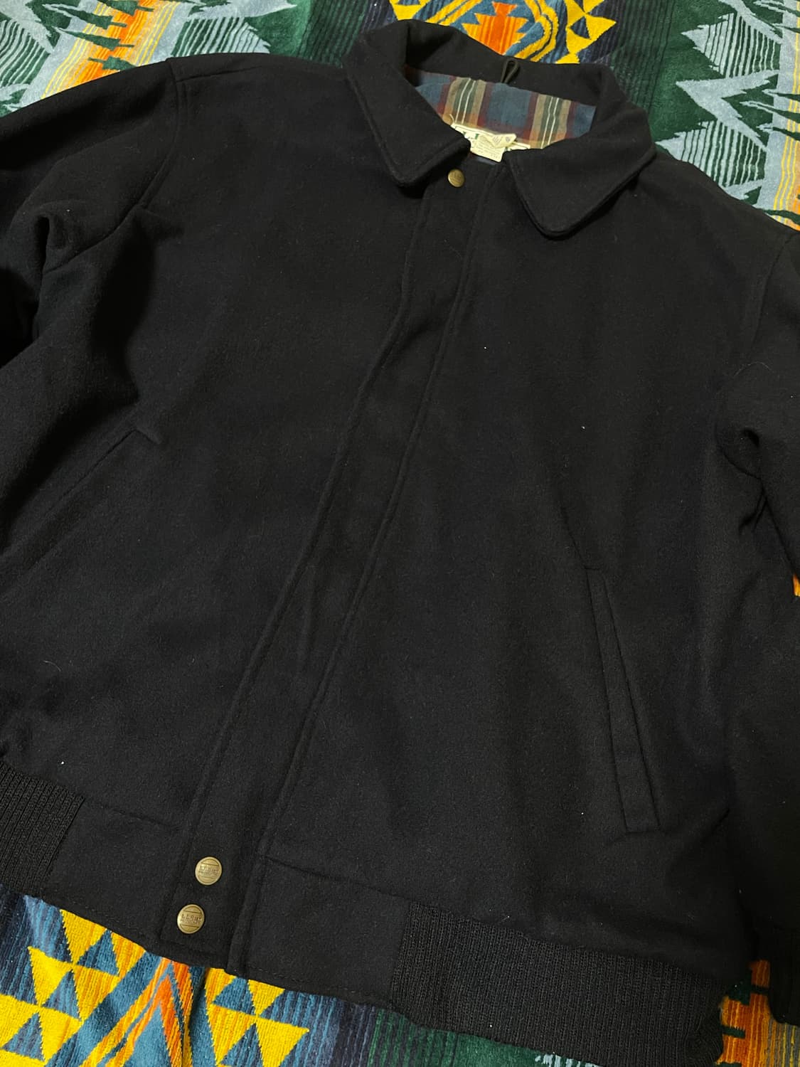 L.L.Bean wool flannel lined bomber coat 상품이미지2