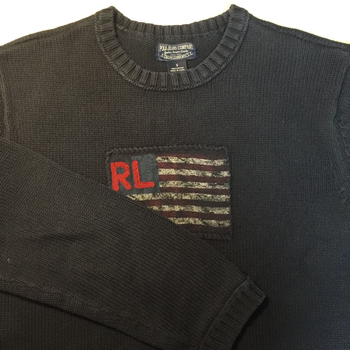 폴로 RL 성조기 니트 네이비 상품이미지1