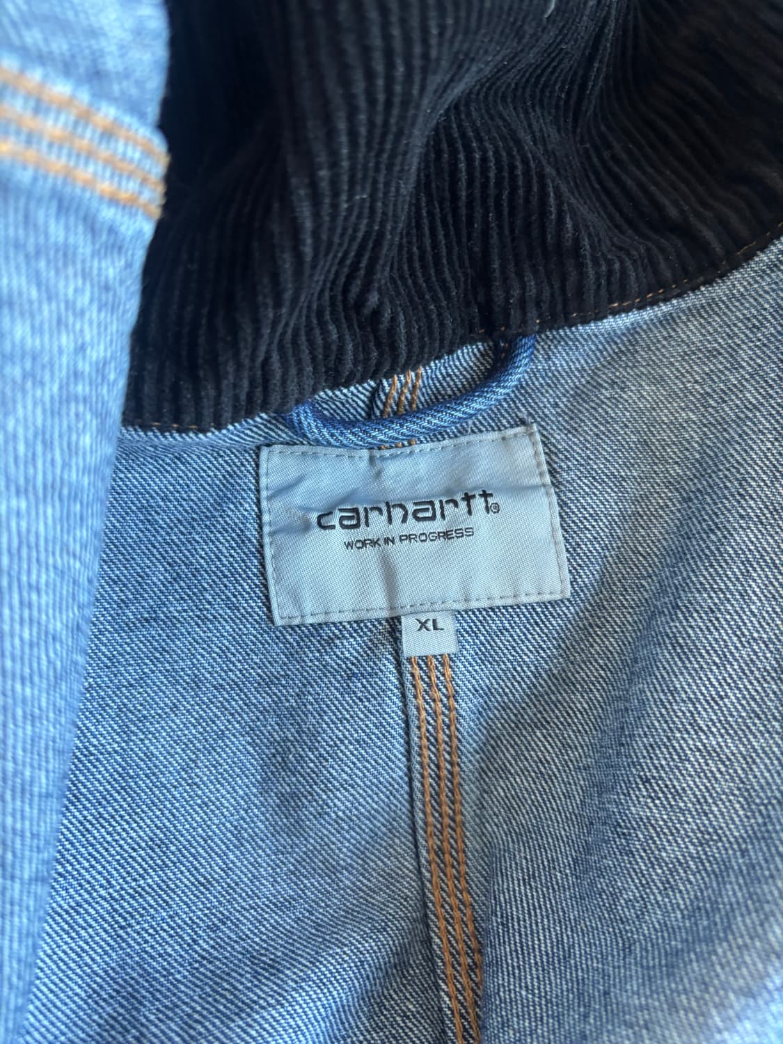 칼하트 WIP 노르코 블루 데님 OG 초어 코트 블루 스 톤 워시드 상품이미지4