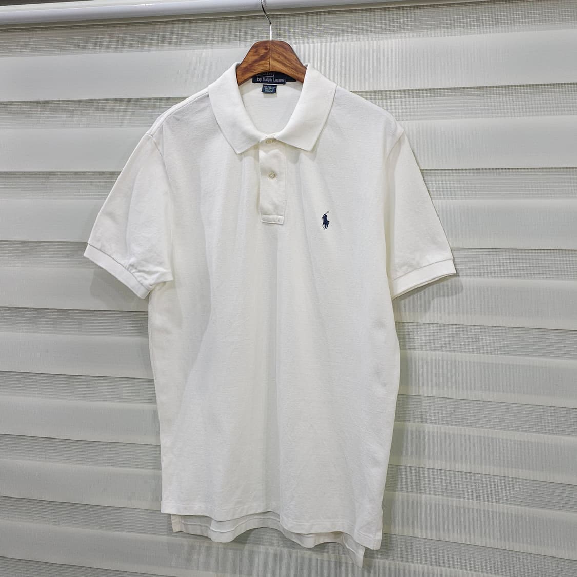 폴로 랄프로렌 화이트 반팔 카라티- L 상품이미지1