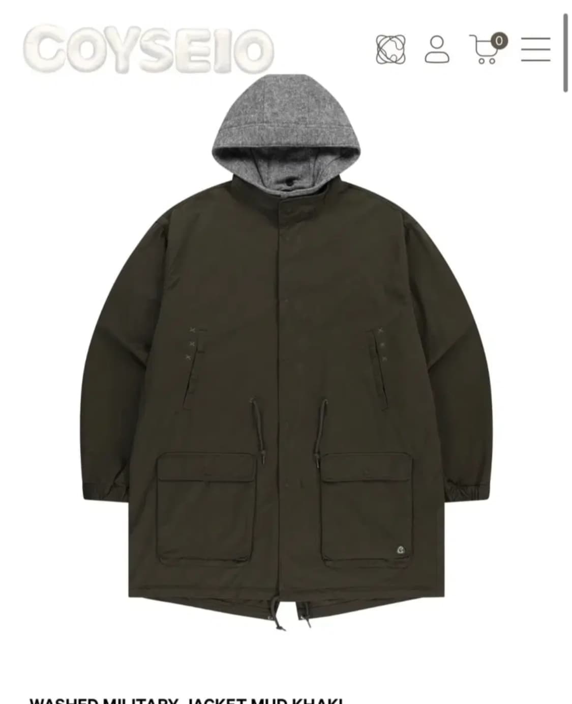 코이세이오 야상 카키 상품이미지1