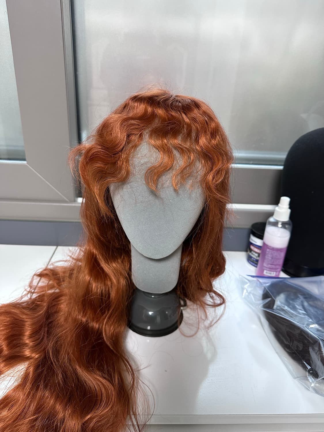 가발나라 여성 통가발 히피펌 오렌지(인어공주가발) 상품이미지7