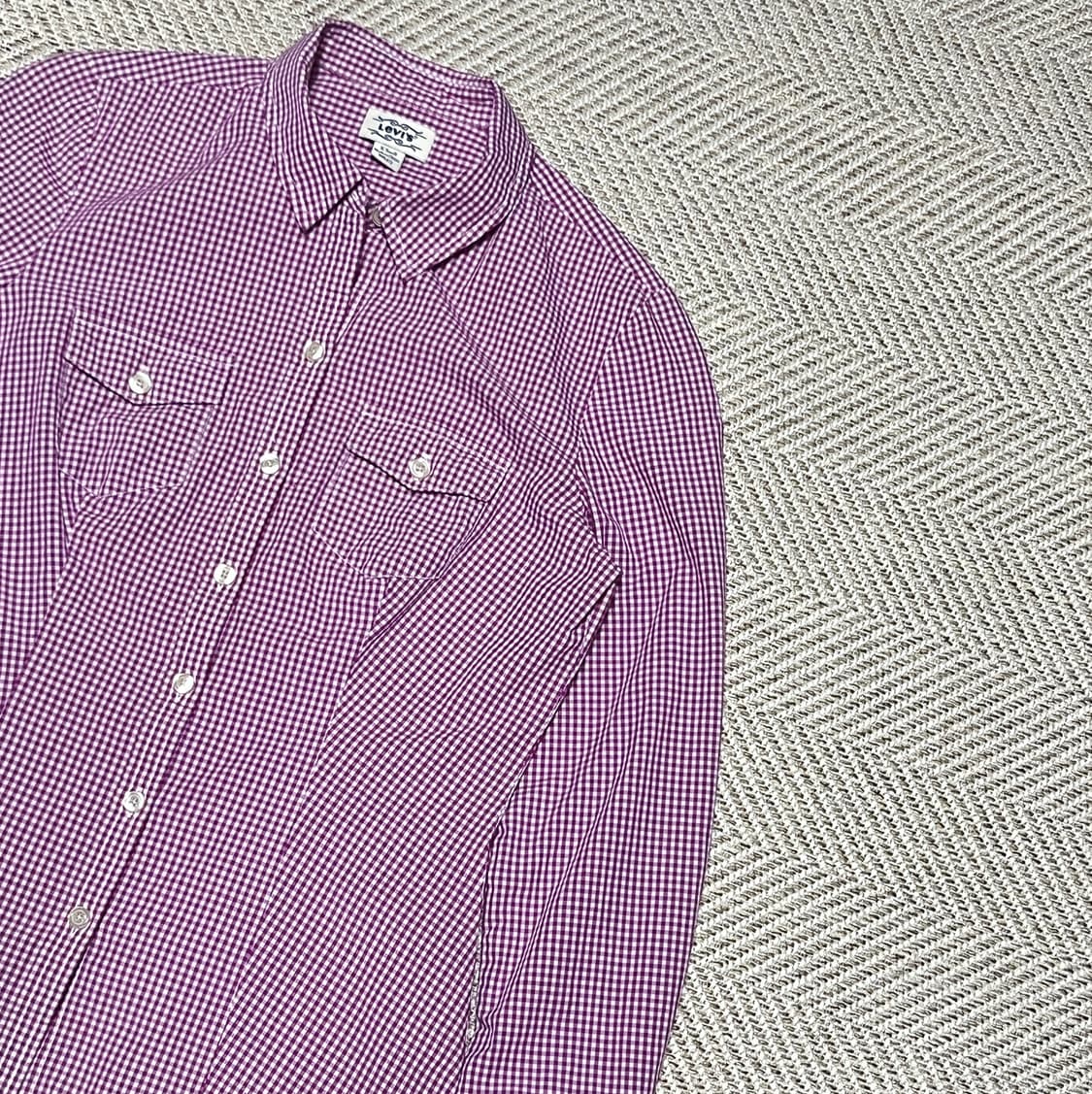 리바이스 공주핏 잔체크 셔츠 남방 XS 상품이미지8