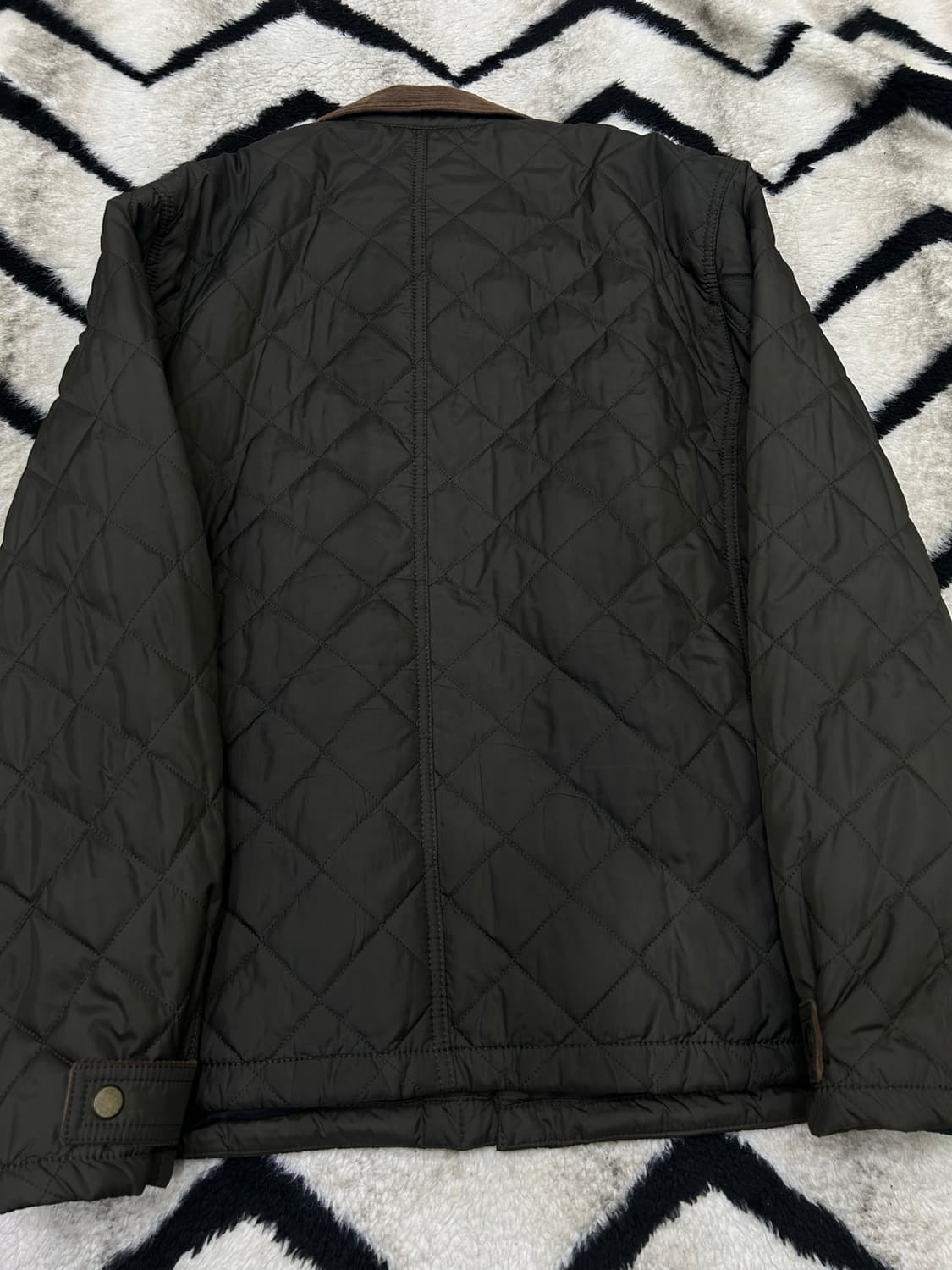 [한국XL]ZARA 코듀로이 넥 퀄팅 자켓/카키 상품이미지3