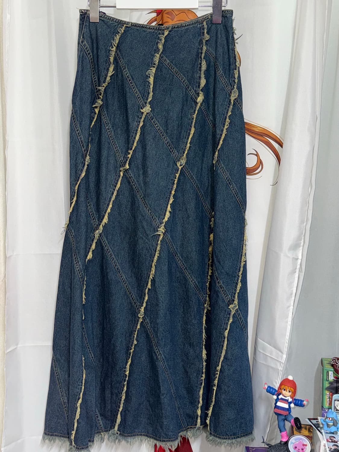 그런지 페어리 y2k 무드 롱 데님 스커트  상품이미지1