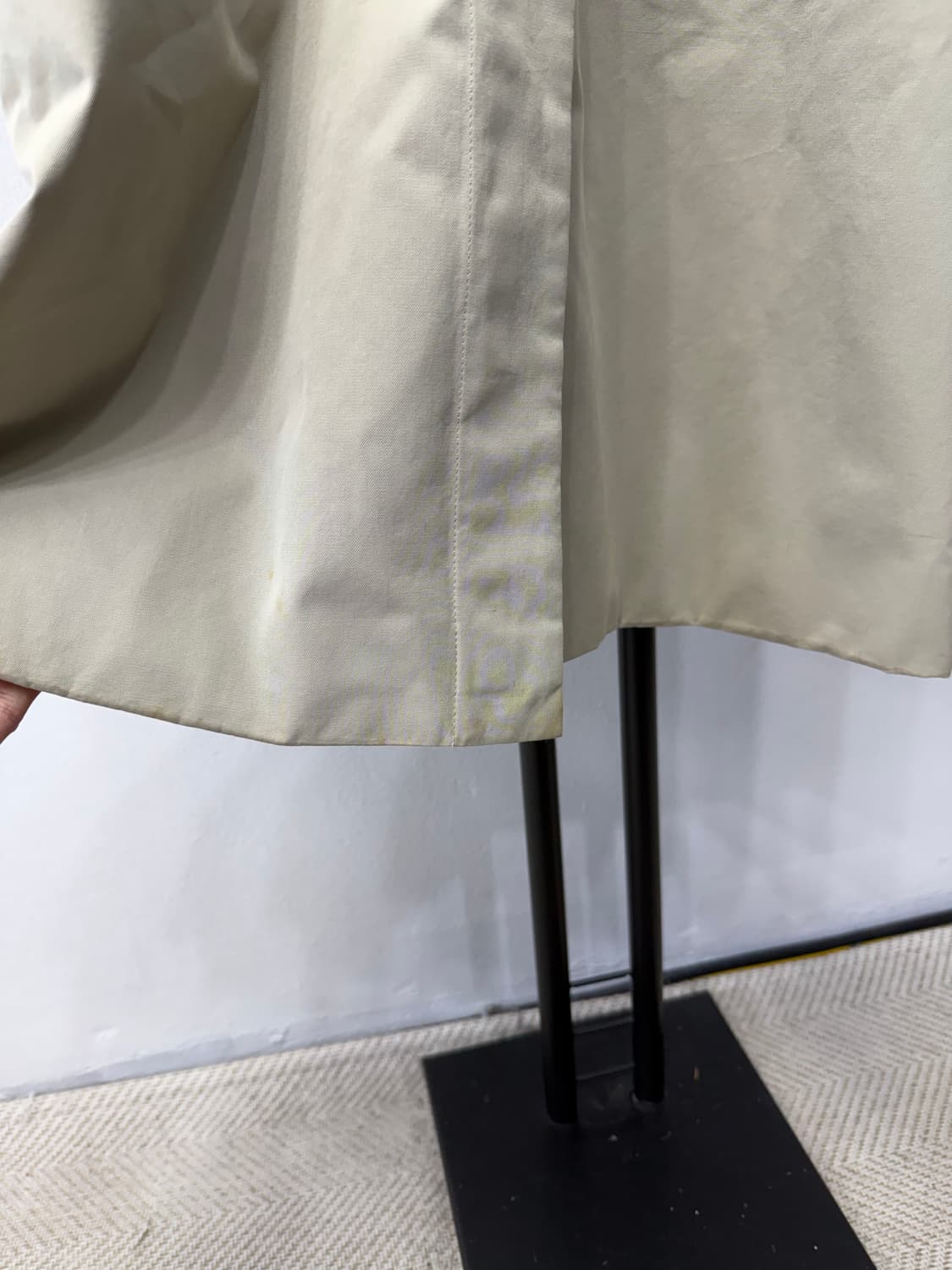 정품) 버버리 여성 체크 배색 후드 코트 66-77 상품이미지3