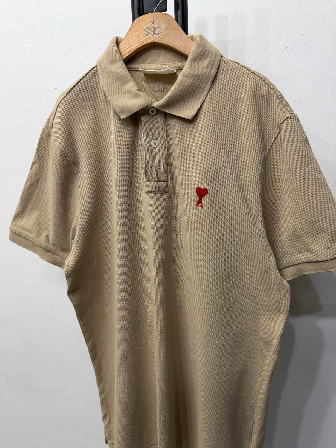 정품) 아미 남성 스몰 하트 로고 반팔 폴로티 XL 상품이미지3