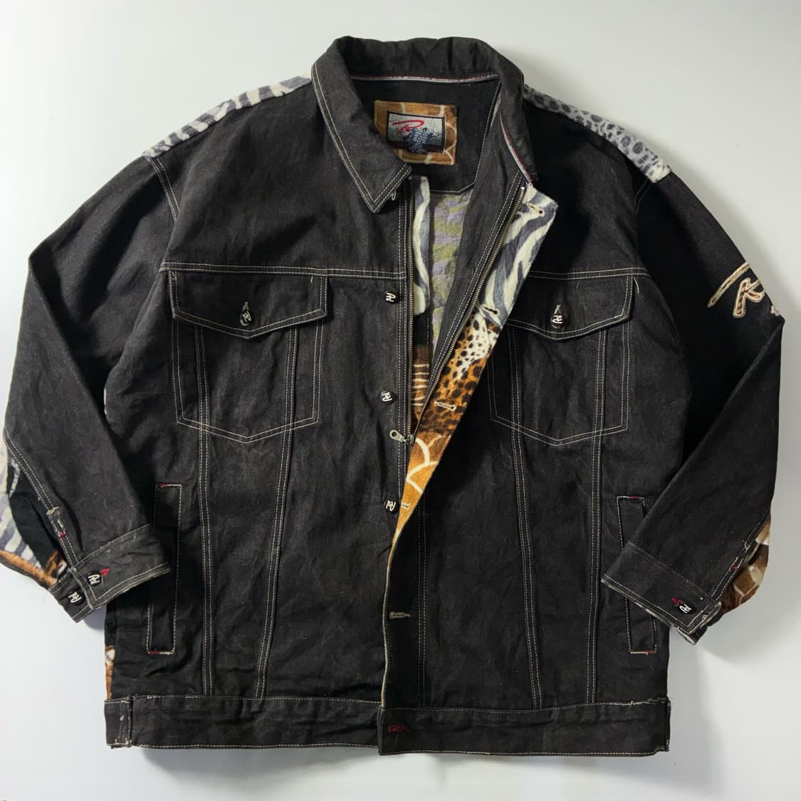 Raw blue  애니멀 데님 트러커 자켓  상품이미지1