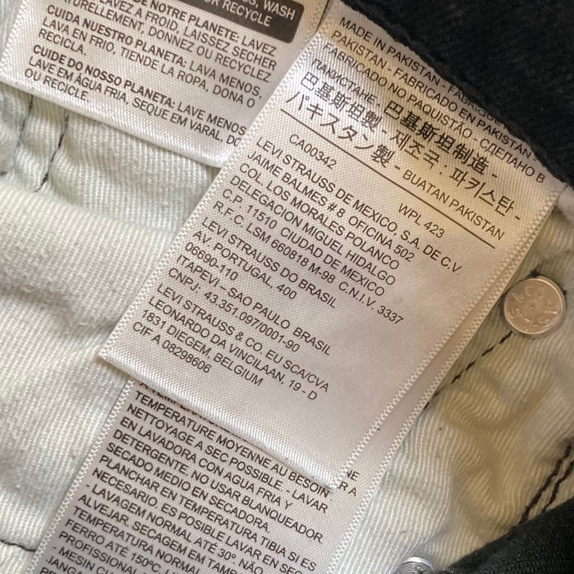 리바이스 512 블랙진 데님팬츠 W32 L32 상품이미지5