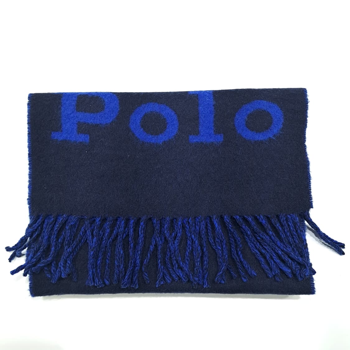 MX606 폴로 00s 이태리판 울 양면 빅포니 네이비 머플러 목도리 상품이미지8