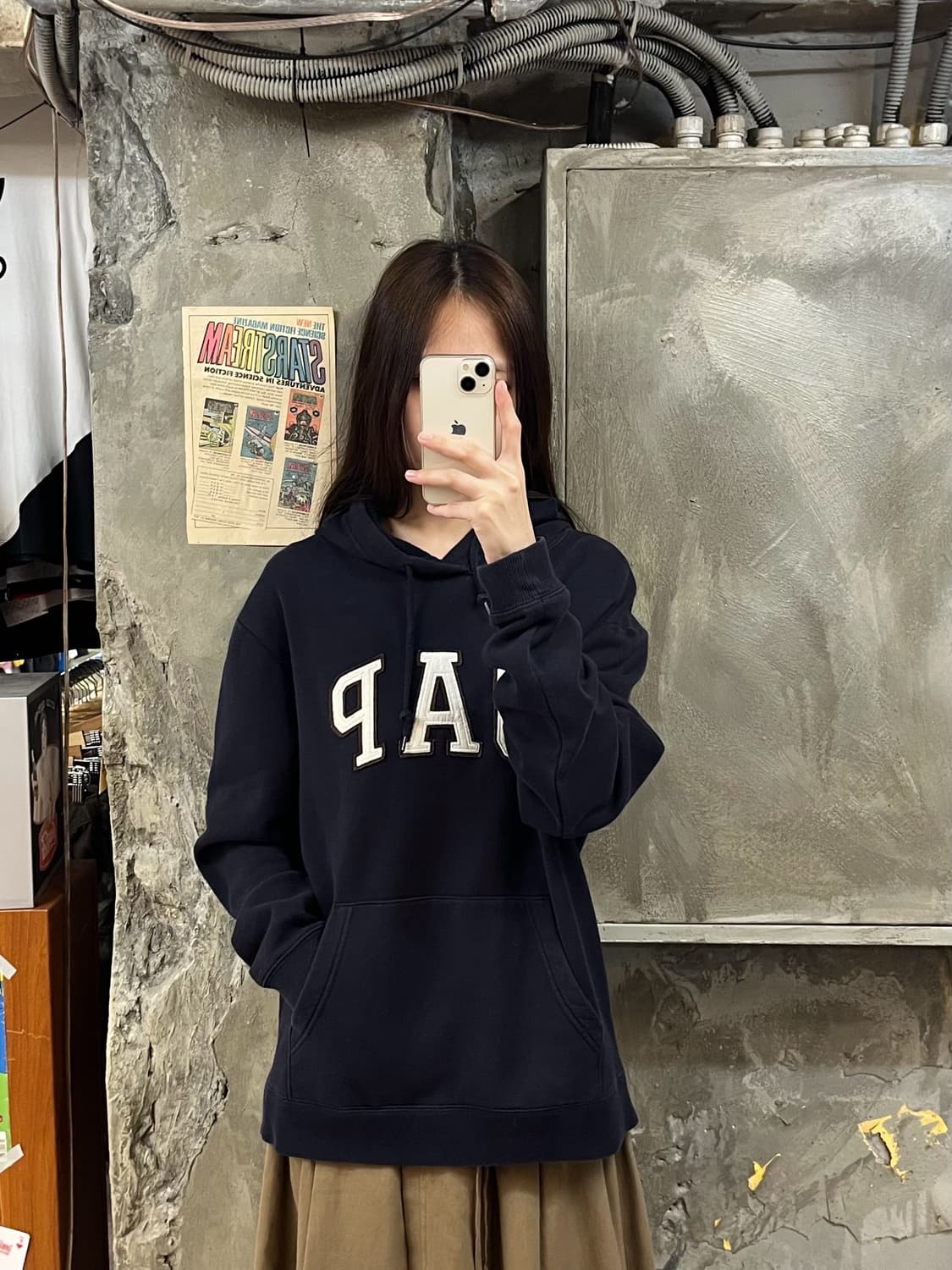 갭 후드티 네이비 M #csz722 상품이미지2