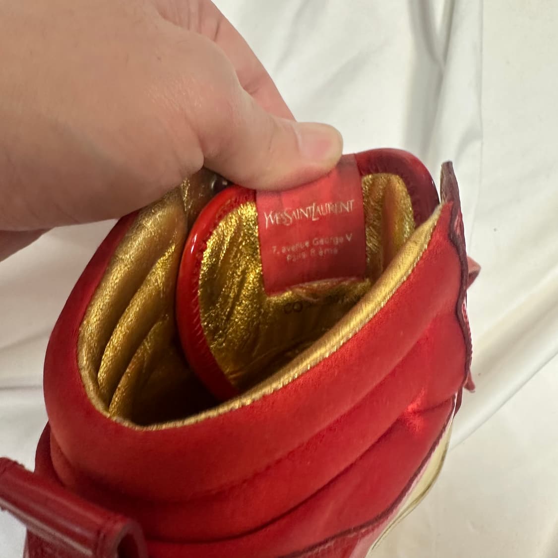 입생로랑 말리부 레더 레드하이탑스니커즈 245 상품이미지5