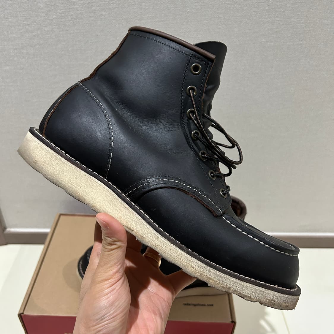 [265/8.5D] 레드윙 6인치 목토 부츠 8849 블랙 프레리 상품이미지4