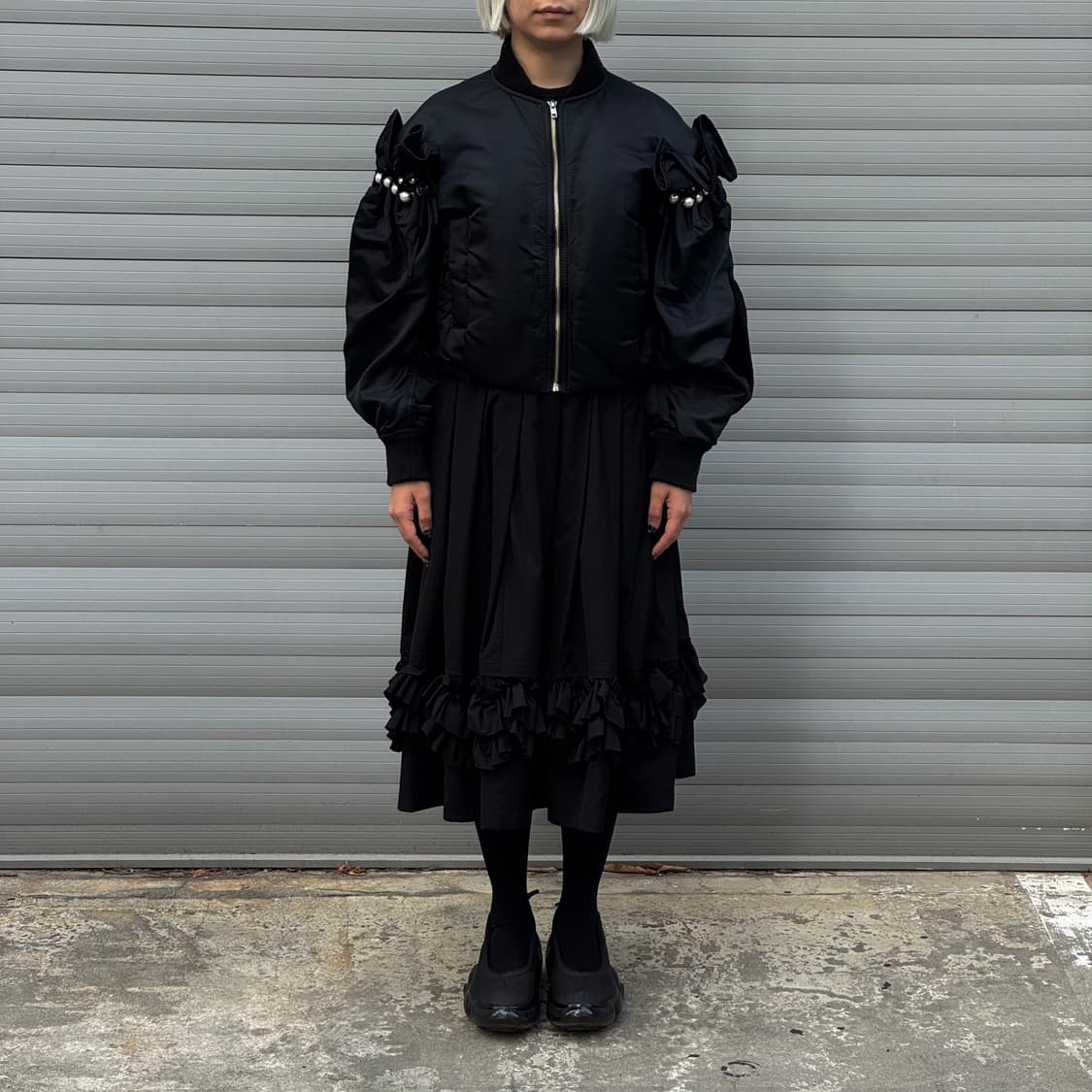 Pearl Bomber Black Jacket 상품이미지8