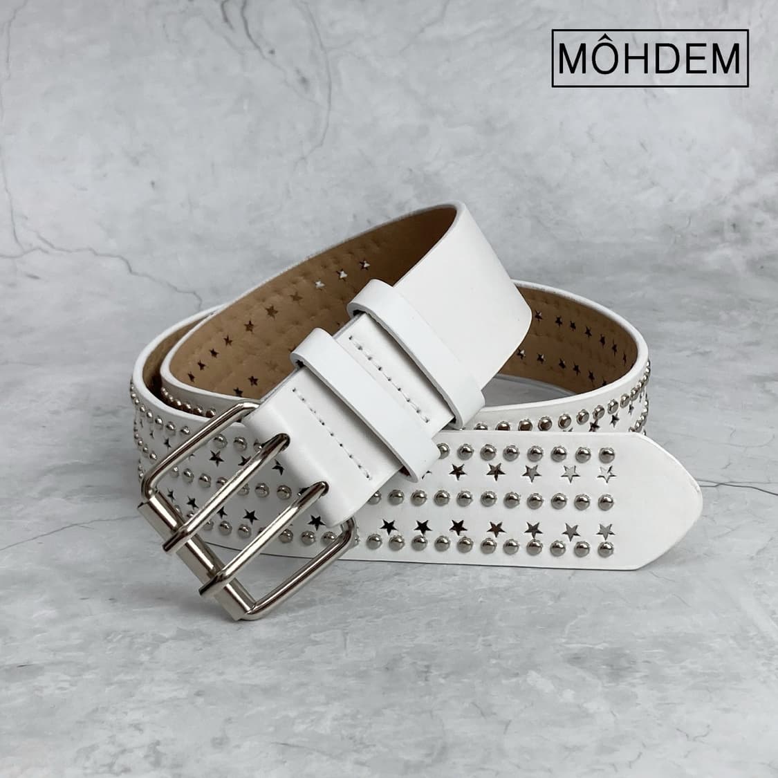 [Unisex] 스타 별 펀칭 가죽 벨트 상품이미지6