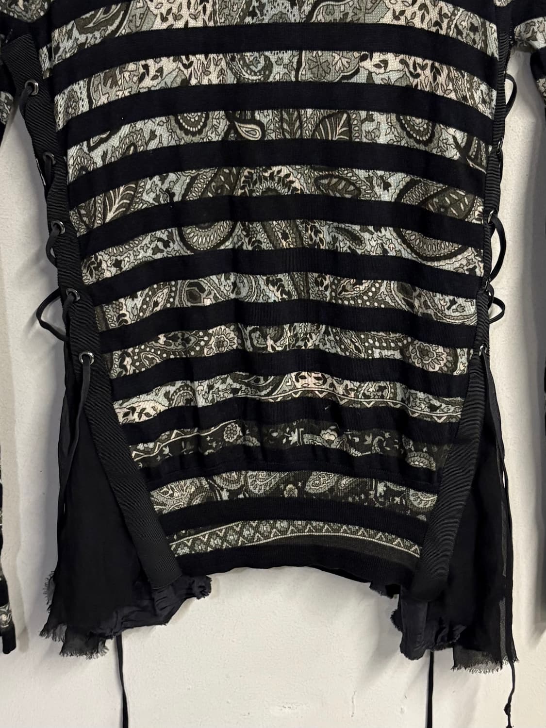 SACAI paisley mesh panel cardigan 상품이미지8