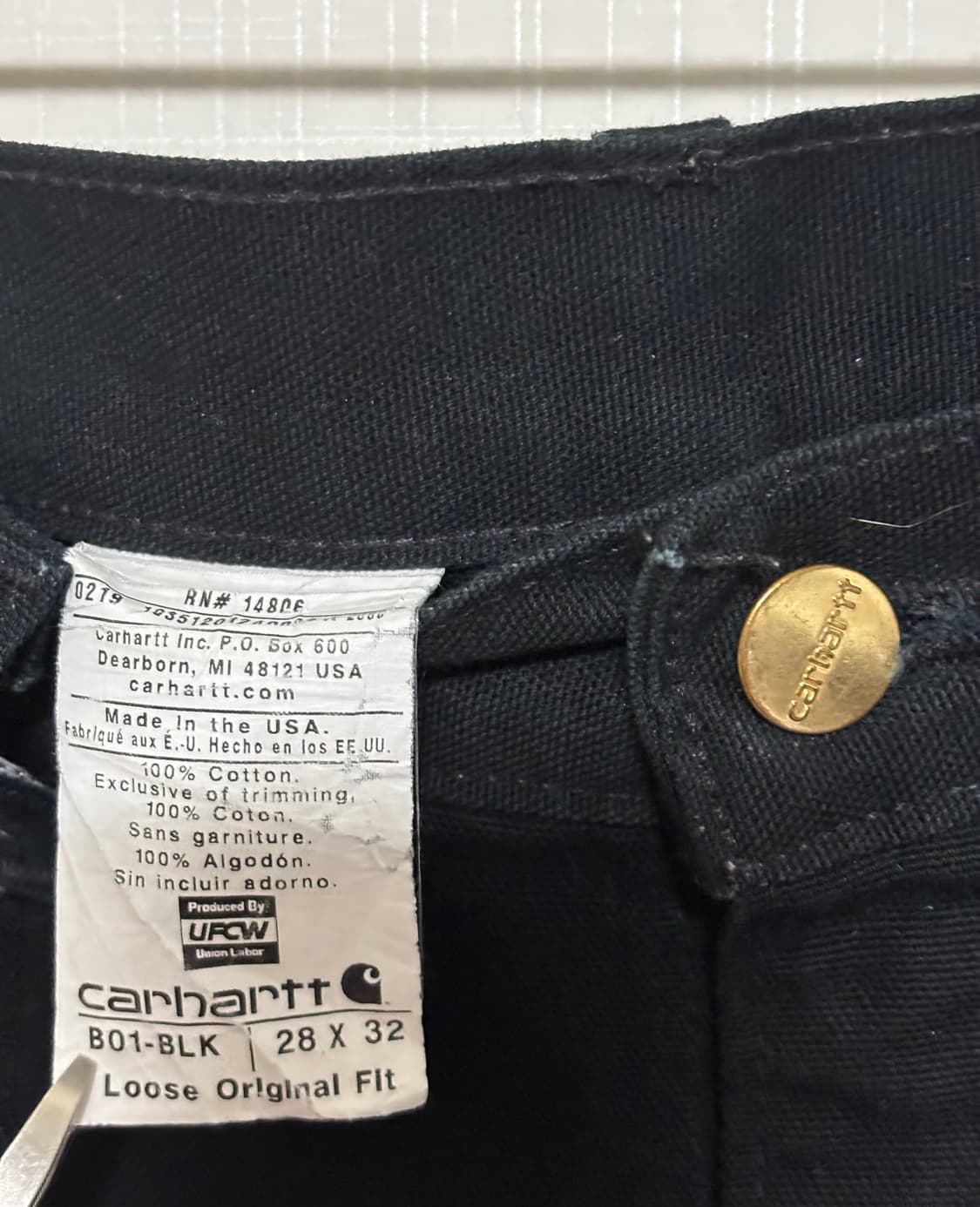 29)00s USA 칼하트 빈티지 더블니 팬츠 블랙 상품이미지8