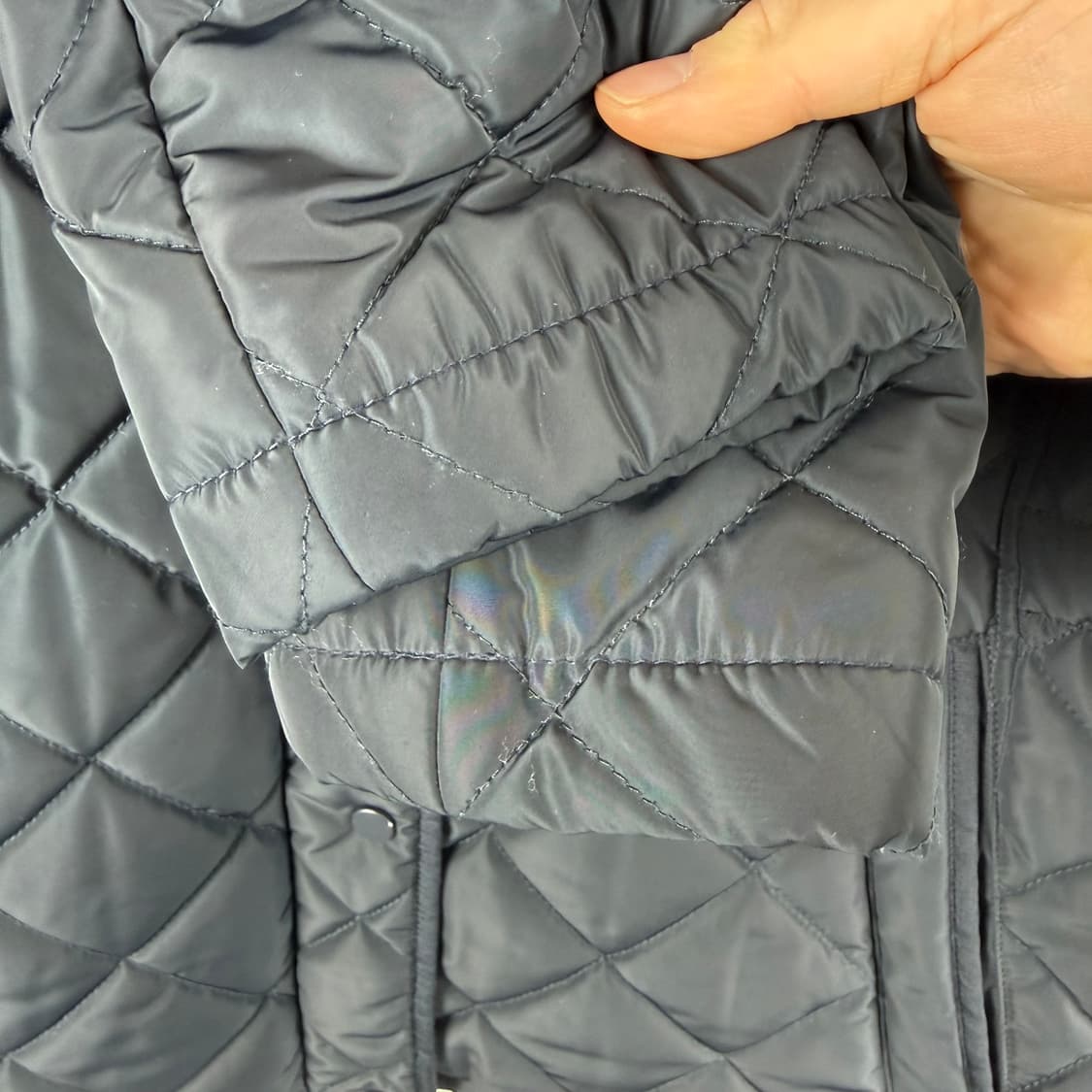 (무료배송)85) 헤지스 우먼스 퀄팅 자켓 네이비 상품이미지4