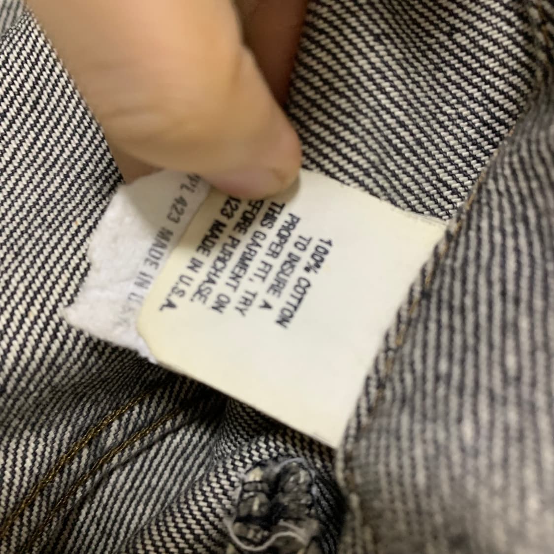 리바이스 데님 자켓 워싱 블랙 빈티지 청자켓 남녀공용 상품이미지6