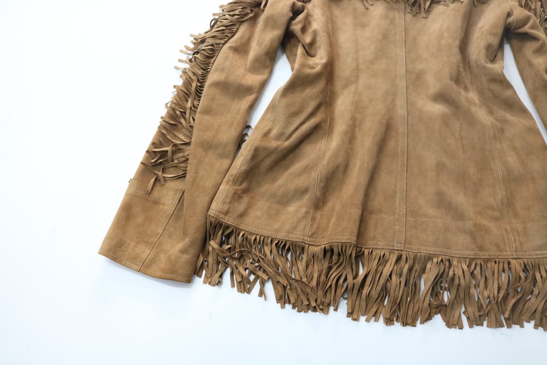 DIESEL 디젤 웨스턴 스터드 프링지 스웨이드 레더 자켓 (S) 상품이미지9