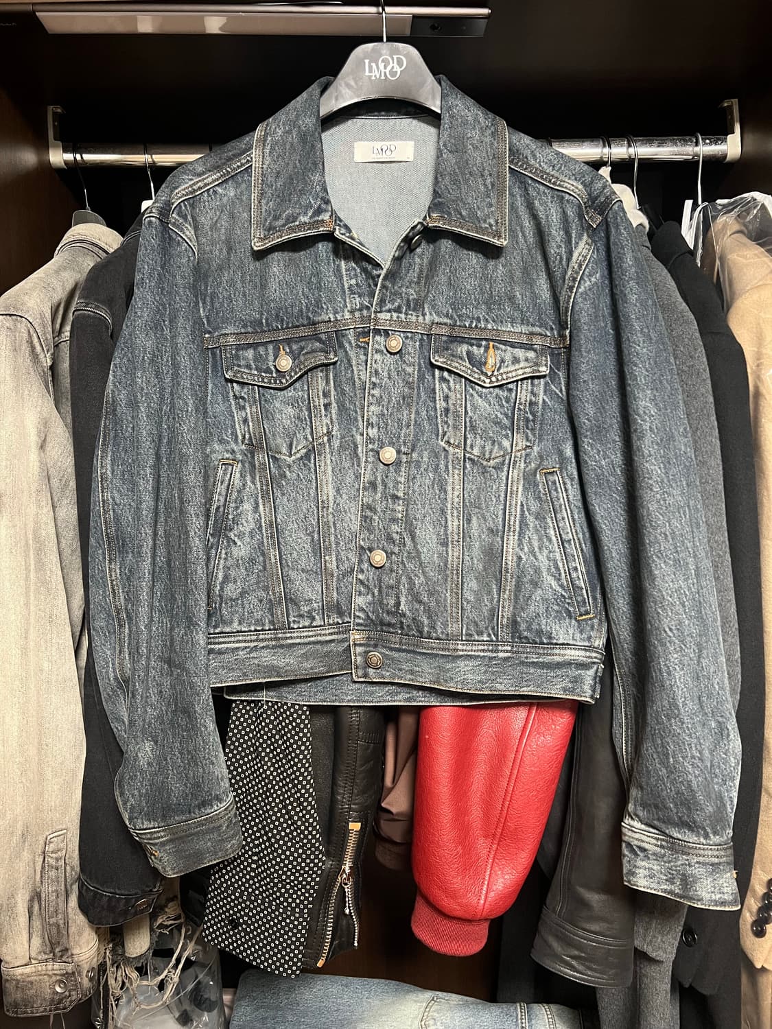 [44] 엘무드 보잉 TYPE3 데님 트러커 자켓 그레이시 블루 상품이미지1