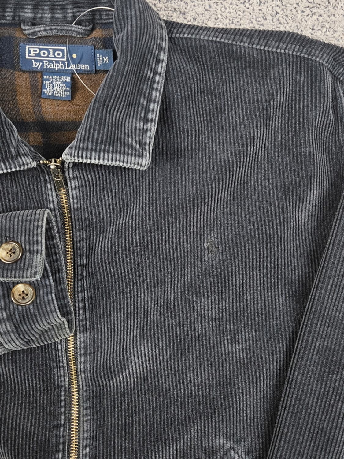90's 폴로랄프로렌 코듀로이 스윙탑 블루종 자켓 ( M )/ 10301 상품이미지6