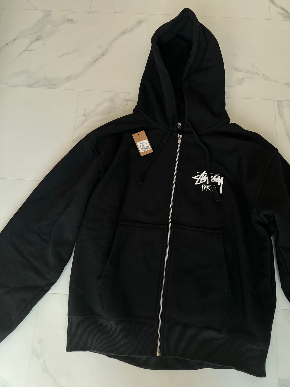 스투시 파리 후드 집업 L 상품이미지2