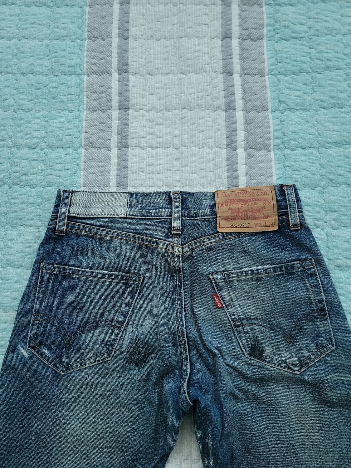 리바이스 빈티지클로징 LVC 69505. 디스리페어 슬림스키니 셀비지  상품이미지8