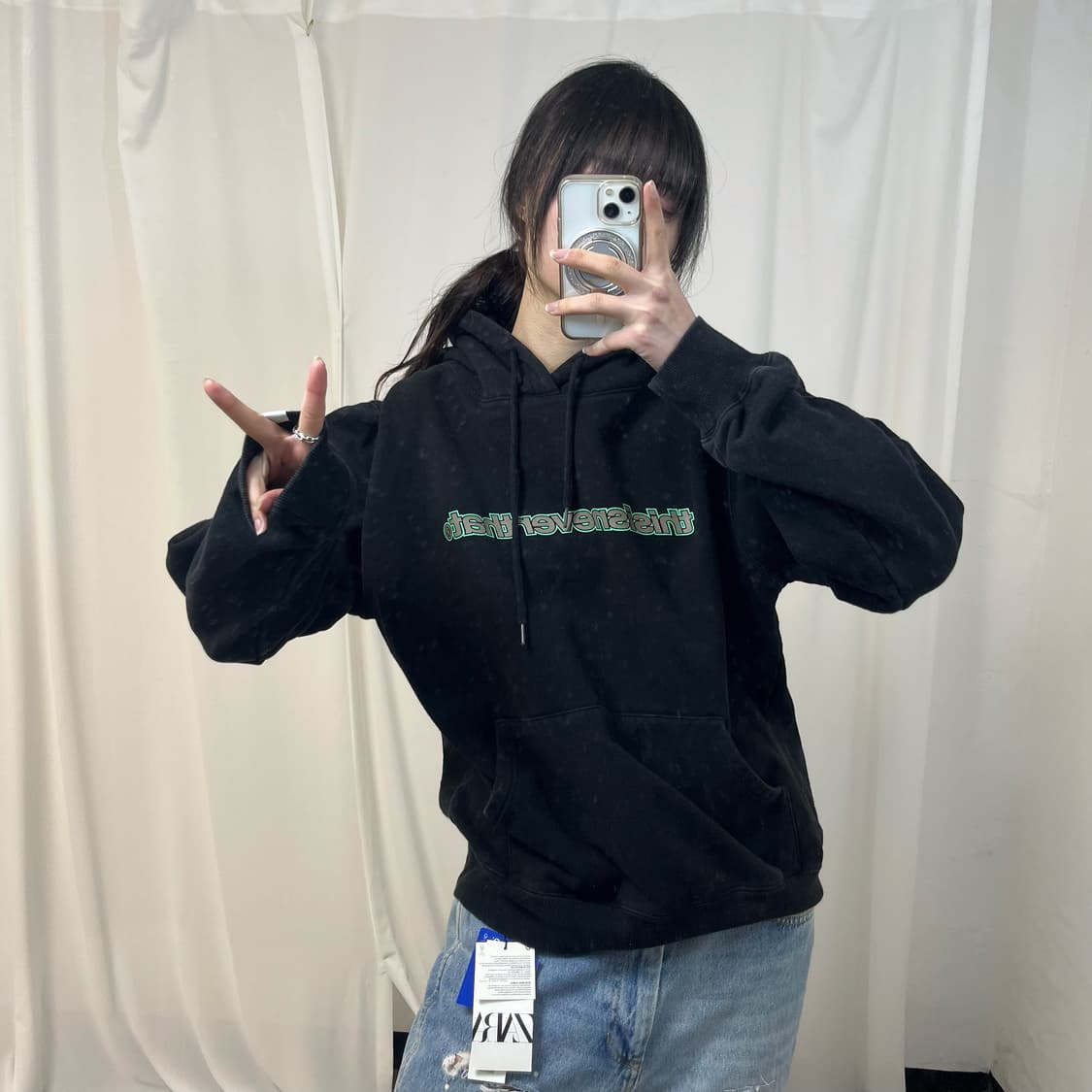 thisisneverthat black hoodie 상품이미지2