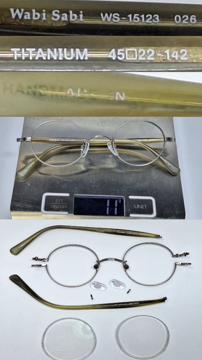 wabi Sabi WS-15123 일본 수제 티타늄 셀룰로이드 안경테 상품이미지4
