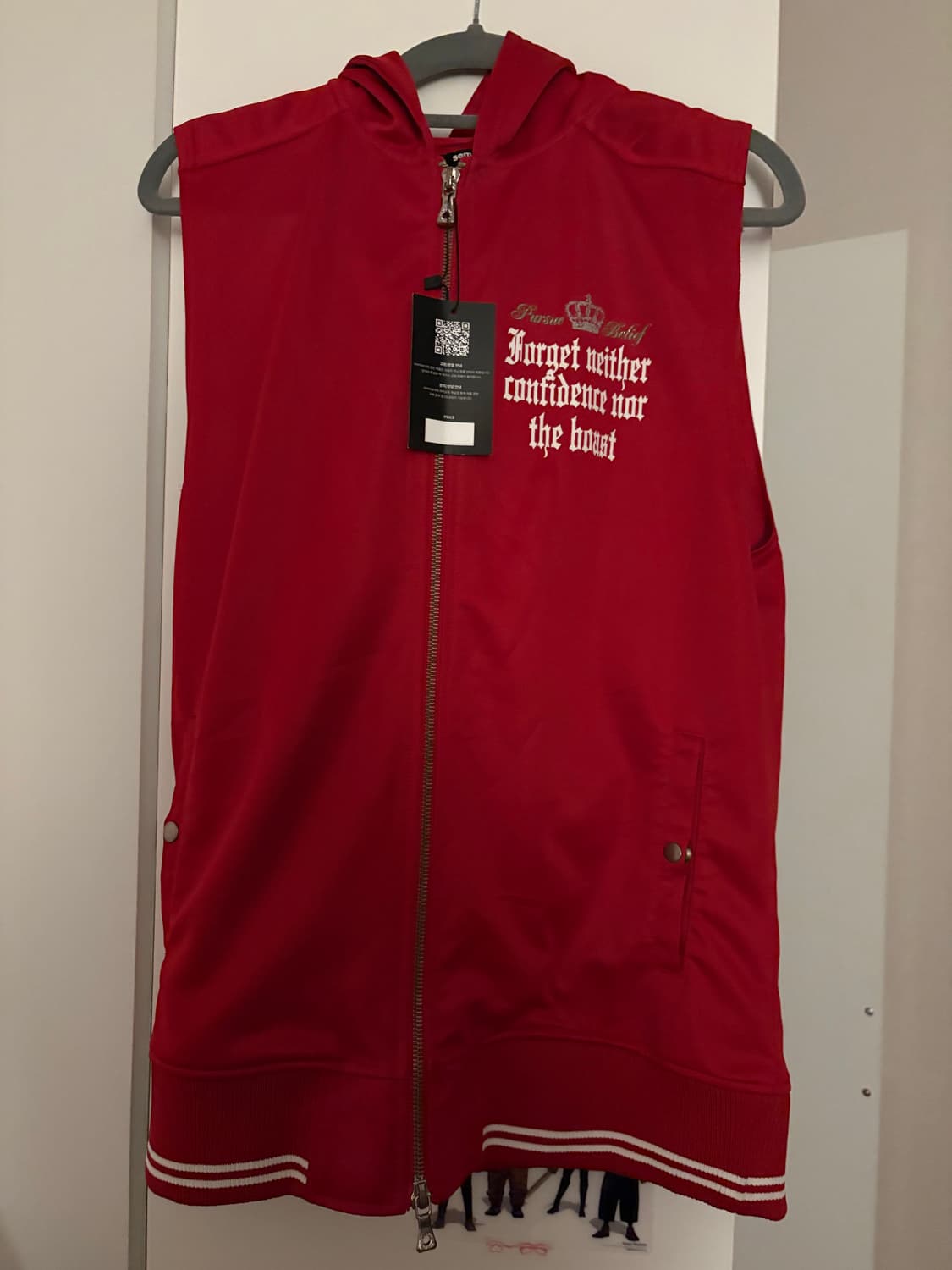 갸루 민소매 후드 아우터 상품이미지4